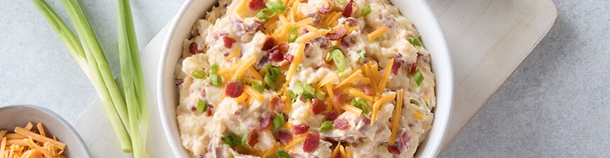 Bacon Cheddar Smashed Potatoes Recipe