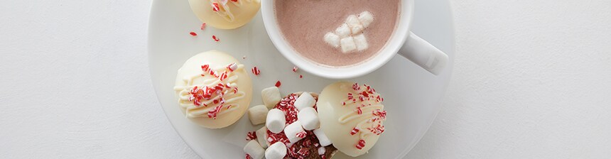 White Peppermint Hot Chocolate Bombs Recipe