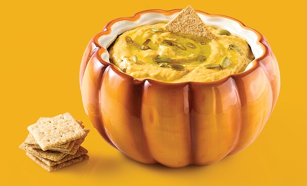 A bowl of Whipped Feta and Pumpkin Dip