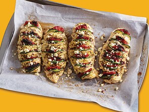 Mediterranean-Style Stuffed Chicken