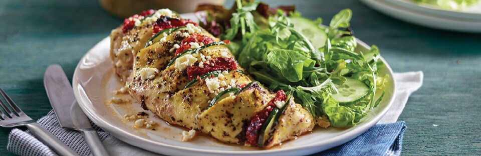 Mediterranean-Style Stuffed Chicken