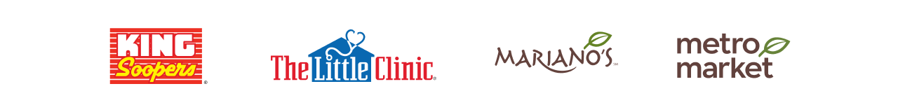 King Soopers, The Little Clinic, Mariano's, Metro Market