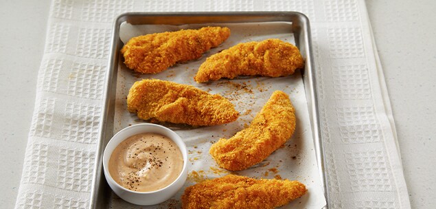 Sheet Pan Crispy Chicken Tenders with Pumpkin Spice Aioli Sheet Pan Crispy Chicken Tenders with Pumpkin Spice Aioli