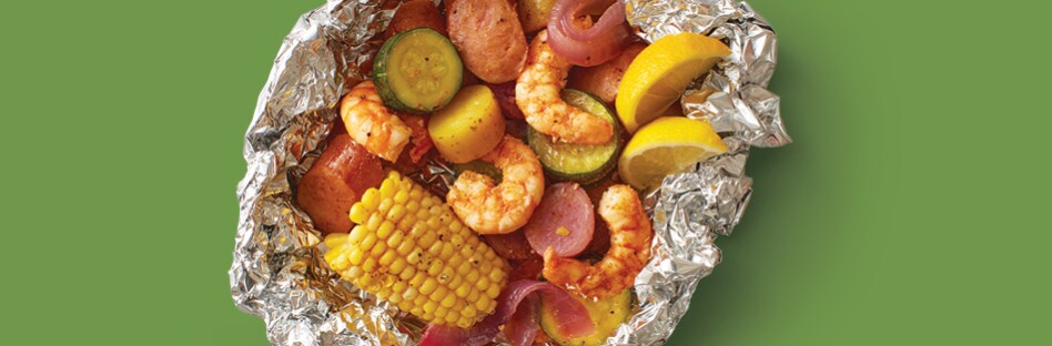 Shrimp “Boil” Foil Packet Dinner