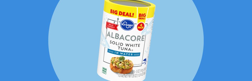 Kroger Brand Big Deal! 4-pack cans of Albacore Solid White Tuna in Water