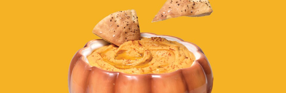 Smoky Pumpkin Hummus and Pita