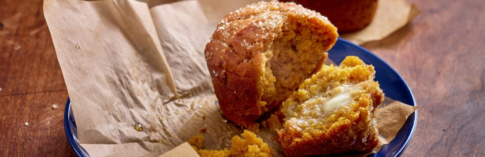 Gluten-free Pumpkin Muffin on plate