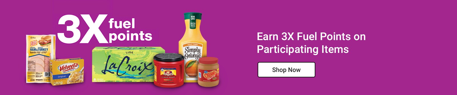 Get 3X fuel points on select products