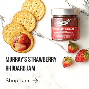 Featuring Murray's Strawberry Rhubarb Jam. Shop Jams