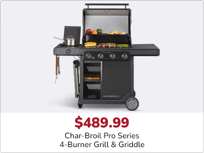 489.99 Char-Broil Pro Series 4- Burner Grill and Griddle