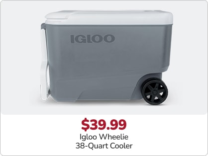 39.99 Igloo Wheelie 38-Quart Cooler