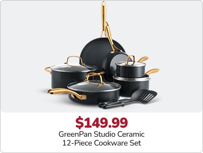  149.99 GreenPan Studio Ceramic 12-Piece Cookware Set