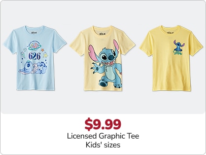 9.99 Licensed Graphic Tee Kids' sizes