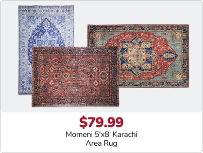 79.99 Momeni 5 feet by 8 feet Karachi Area Rug