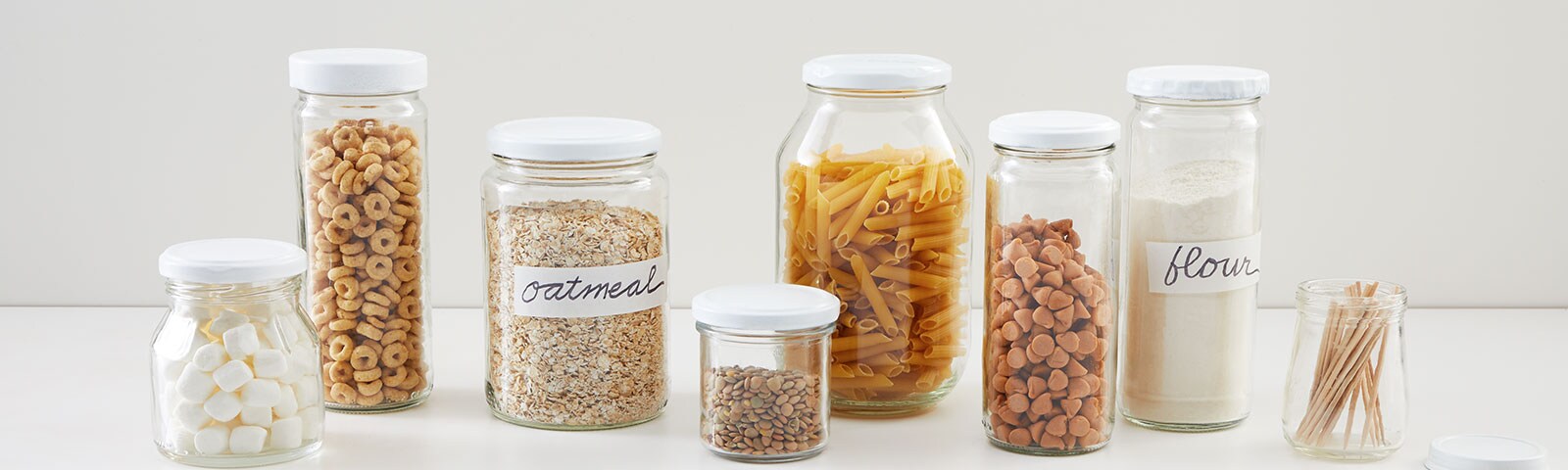 Spices, cereals and grains in jars Spices, cereals and grains in jars