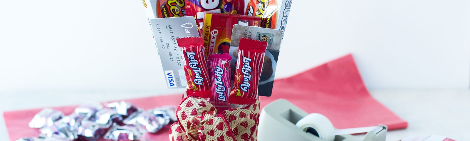 Gift Card And Candy Bar Bouquet