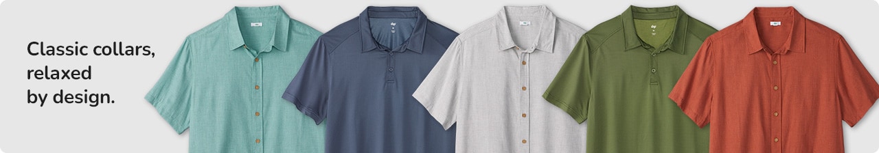 Classic collars, relaxed by design.
