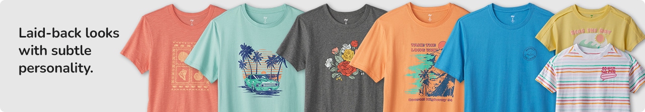 Laid-back looks with subtle personality.