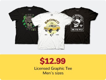 12.99 Licensed Graphic Tee Men's sizes 12.99 Licensed Graphic Tee Men's sizes