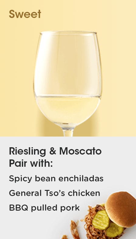 Shop sweet white wine food pairings.